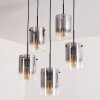 PARANE Pendant Light - glass clear, Smoke-coloured, 5-light sources