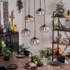 APEDO Pendant Light - glass clear, Smoke-coloured, 5-light sources
