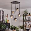 APEDO Pendant Light - glass clear, Smoke-coloured, 5-light sources