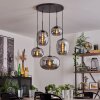 APEDO Pendant Light - glass Smoke-coloured, 5-light sources