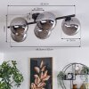 CHEHALIS Ceiling Light Smoke-coloured, 5-light sources