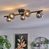 CHEHALIS Ceiling Light clear, Smoke-coloured, 5-light sources