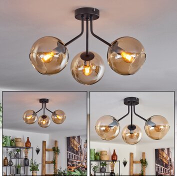 KOYOTO Ceiling Light - glass Amber, 3-light sources