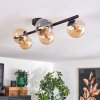 CHEHALIS Ceiling Light - glass Amber, 5-light sources