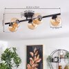 CHEHALIS Ceiling Light - glass Amber, 5-light sources
