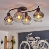 KOYOTO Ceiling Light - glass clear, Smoke-coloured, 4-light sources