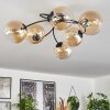 CHEHALIS Ceiling Light Amber, clear, 6-light sources