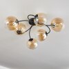 CHEHALIS Ceiling Light Amber, clear, 6-light sources