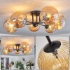 CHEHALIS Ceiling Light Amber, 6-light sources