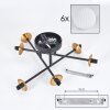 CHEHALIS Ceiling Light gold, black, 6-light sources