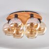KOYOTO Ceiling Light - glass Ecru, black, 6-light sources