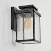 TIEVA Outdoor Wall Light black, silver, 1-light source