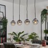 GASTOR Pendant Light - glass chrome, clear, Smoke-coloured, 4-light sources