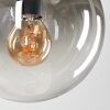GASTOR Pendant Light - glass chrome, clear, Smoke-coloured, 4-light sources