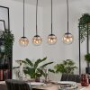 GASTOR Pendant Light - glass Amber, clear, 4-light sources