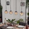 GASTOR Pendant Light - glass Amber, clear, 4-light sources