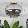 APEDO Ceiling Light - glass brass, 1-light source
