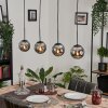 GASTOR Pendant Light - glass Smoke-coloured, 4-light sources