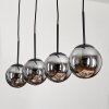 GASTOR Pendant Light - glass Smoke-coloured, 4-light sources
