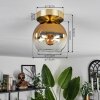 KOYOTO Ceiling Light - glass brass, 1-light source