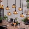 APEDO Pendant Light - glass Amber, 6-light sources