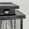 TIEVA Outdoor Wall Light black, silver, 1-light source, Motion sensor