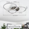 HOSUM Ceiling Light LED matt nickel, 1-light source