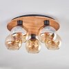 KOYOTO Ceiling Light - glass Ecru, black, 5-light sources