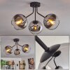 KOYOTO Ceiling Light - glass chrome, clear, Smoke-coloured, 3-light sources