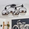 KOYOTO Ceiling Light - glass chrome, clear, Smoke-coloured, 4-light sources