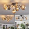 CHEHALIS Ceiling Light Amber, Smoke-coloured, 6-light sources