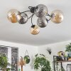 CHEHALIS Ceiling Light Amber, Smoke-coloured, 6-light sources