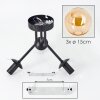 GASTOR Ceiling Light - glass Amber, 3-light sources