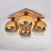 KOYOTO Ceiling Light - glass Ecru, black, 4-light sources
