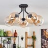 GASTOR Ceiling Light - glass Amber, clear, 5-light sources