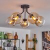 GASTOR Ceiling Light - glass Amber, clear, 5-light sources