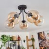 GASTOR Ceiling Light - glass Amber, clear, 5-light sources