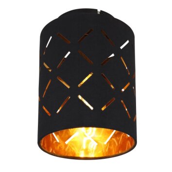 Globo CLARKE Ceiling Light black, 1-light source