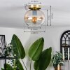 APEDO Ceiling Light - glass brass, 1-light source