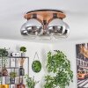 KOYOTO Ceiling Light - glass Ecru, black, 5-light sources