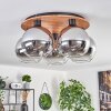 KOYOTO Ceiling Light - glass Ecru, black, 5-light sources