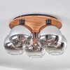 KOYOTO Ceiling Light - glass Ecru, black, 5-light sources