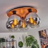 KOYOTO Ceiling Light - glass Ecru, black, 5-light sources