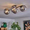 CHEHALIS Ceiling Light - glass clear, Smoke-coloured, 4-light sources