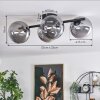 CHEHALIS Ceiling Light - glass clear, Smoke-coloured, 4-light sources