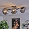 CHEHALIS Ceiling Light - glass clear, Smoke-coloured, 4-light sources