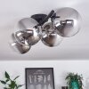 CHEHALIS Ceiling Light - glass clear, Smoke-coloured, 4-light sources
