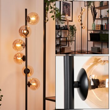 REMAISNIL Floor Lamp - glass black, 6-light sources
