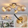 CHEHALIS Ceiling Light - glass gold, black, 6-light sources