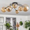 CHEHALIS Ceiling Light - glass gold, black, 6-light sources